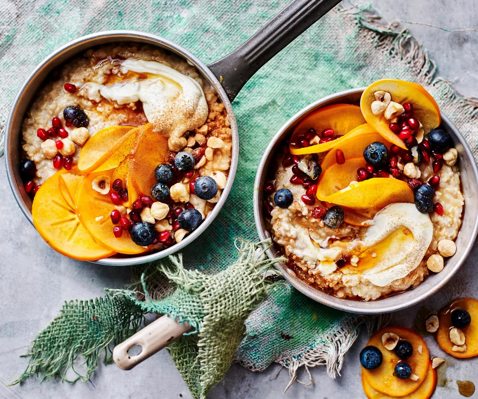 Three-grain maple syrup porridge