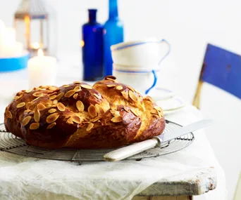 Tsoureki (traditional Greek Easter bread)