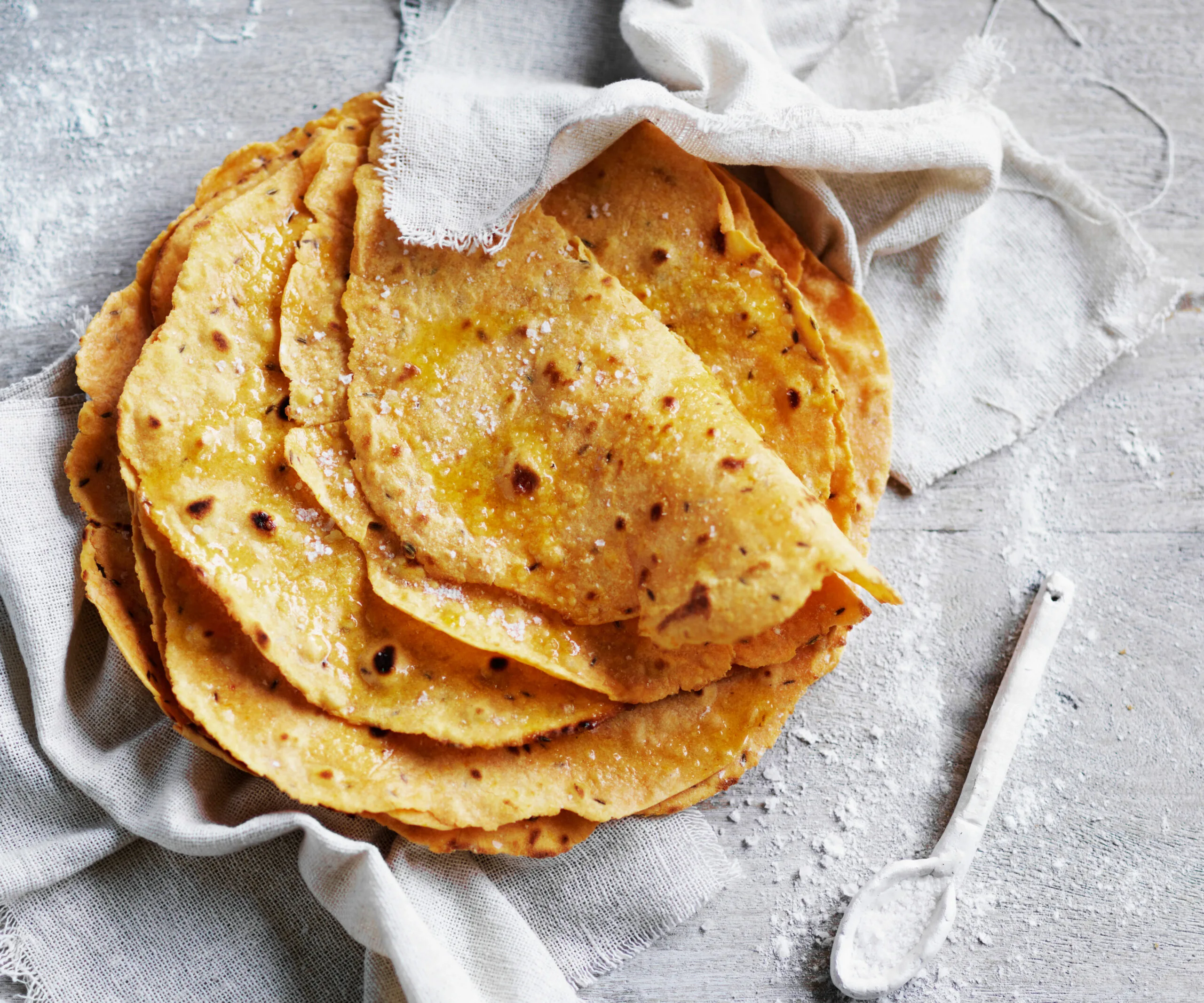 Red lentil and pumpkin wraps