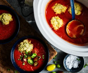 slow-cooker chickpea and tomato soup