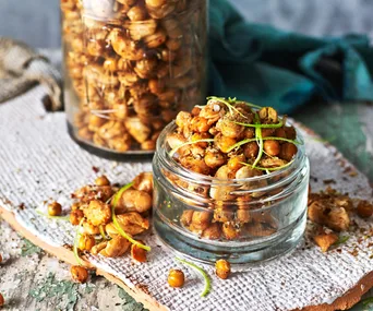 Roasted chickpeas and beans