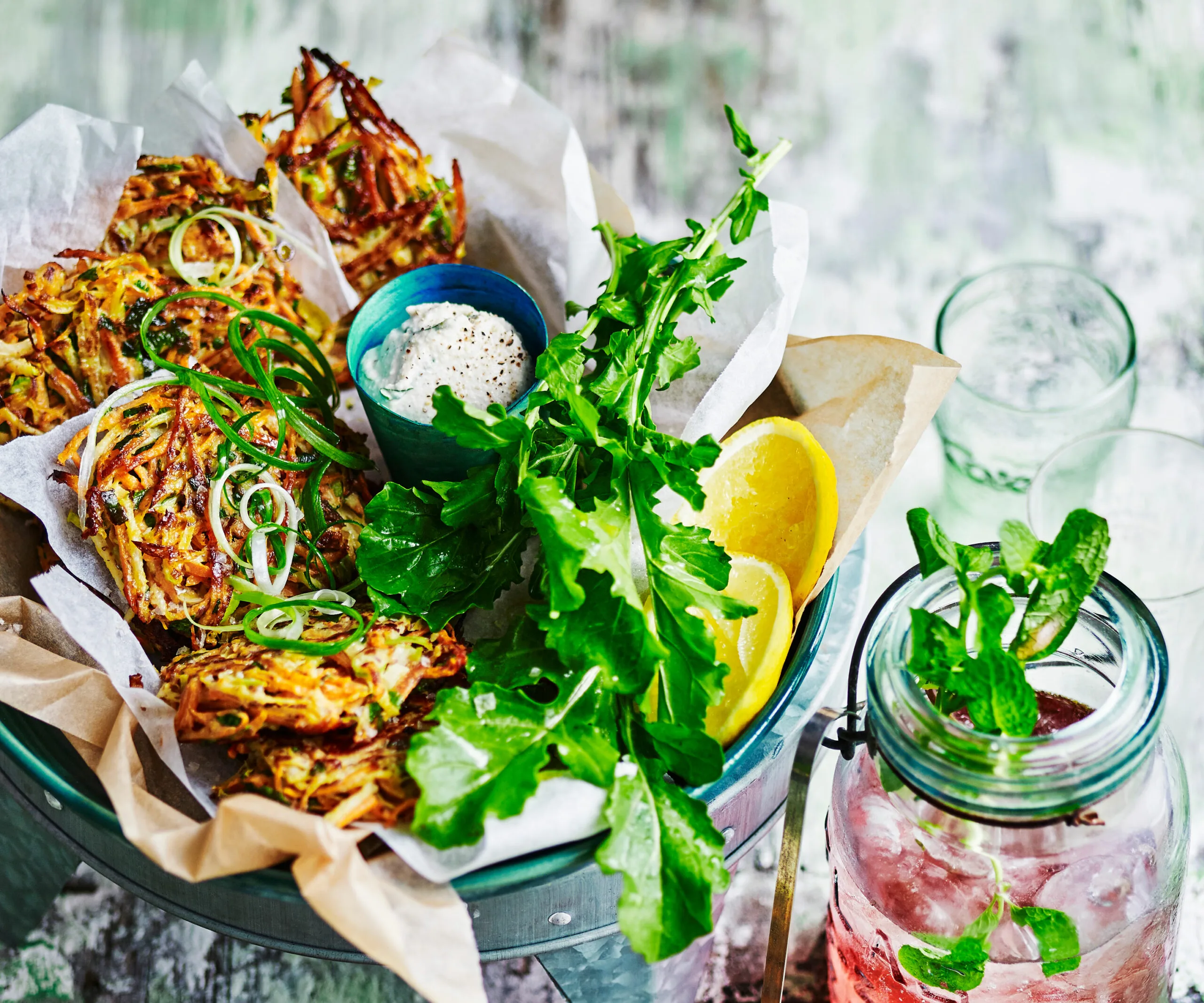 Kohlrabi rosti recipe with cashew dip