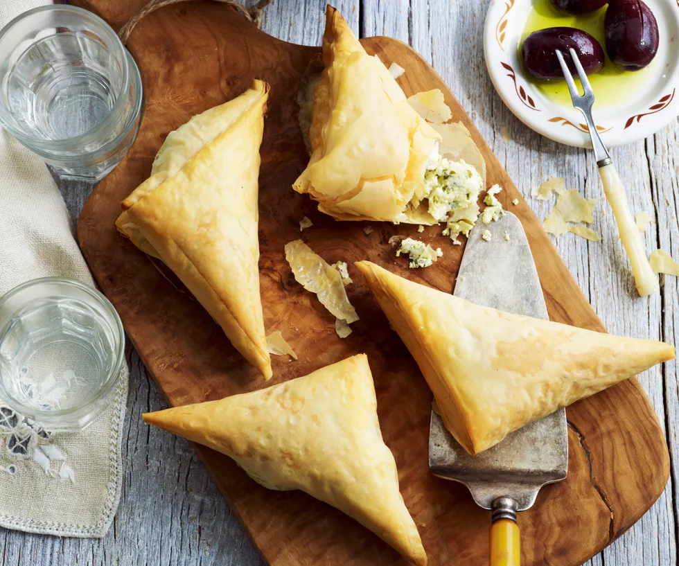 Cheese filo triangles