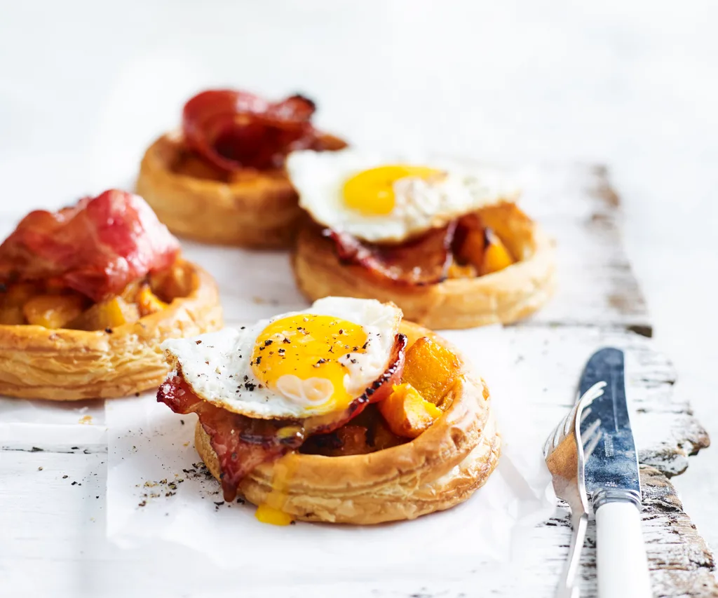 pumpkin and maple bacon tarts