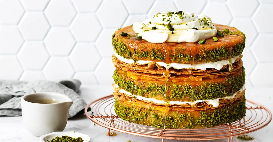 Pistachio and apricot baklava cake | Women's Weekly Food