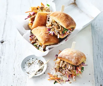 Ginger beer pulled pork rolls