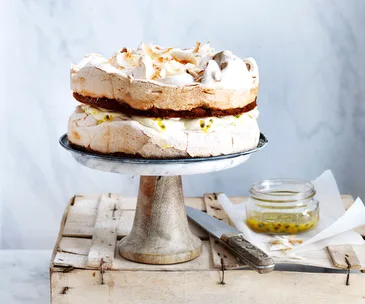 passionfruit meringue cake