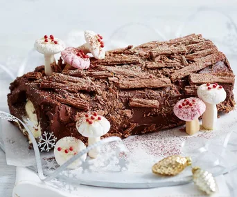 easy festive yule log