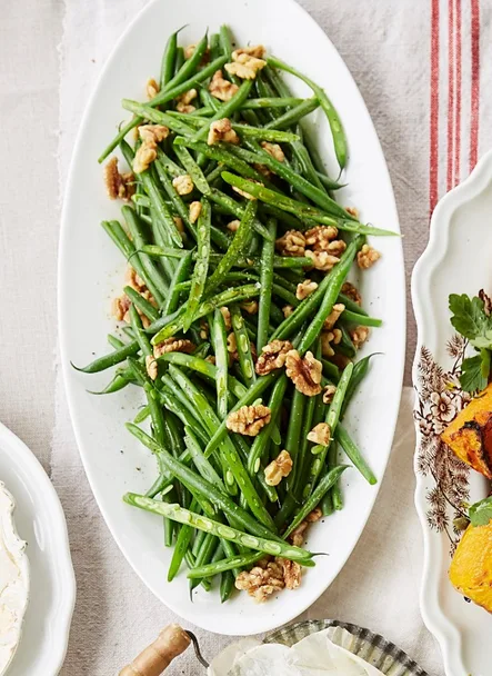 Maggie Beer’s green beans with roasted walnuts