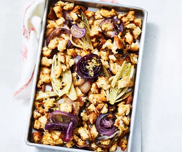 Fennel-cheese pan stuffing