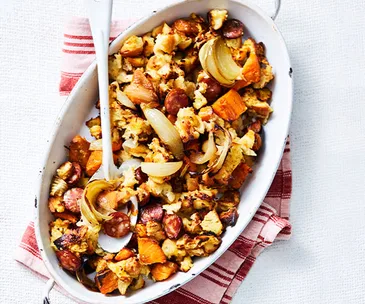Chorizo-onion pan stuffing