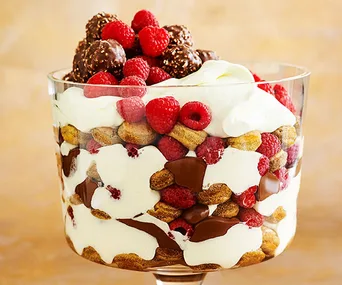 Chocolate raspberry tiramisu trifle