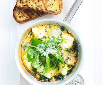 Quick three-cheese frittata