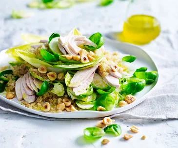 Chicken, quinoa and witlof salad