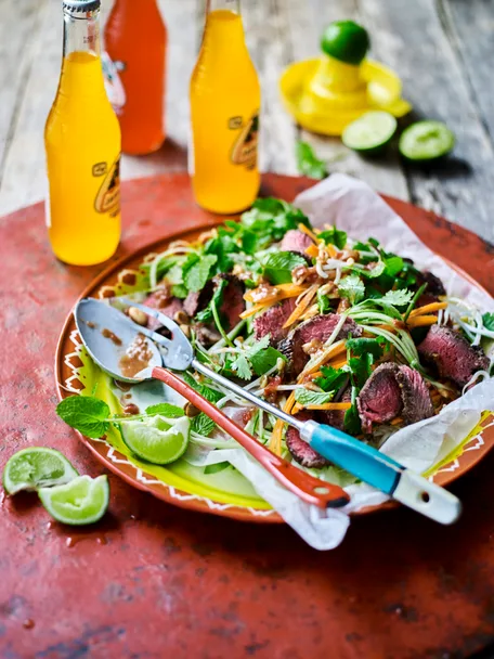 Chilli tamarind beef & pickled vegetable salad