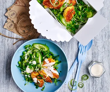 Sesame chicken katsu salad