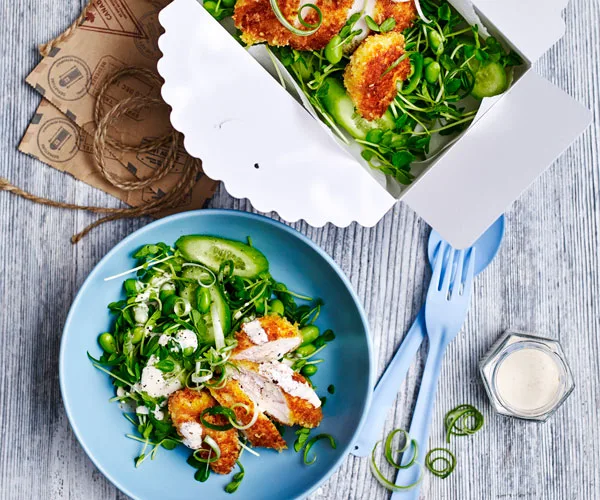 Sesame chicken katsu salad