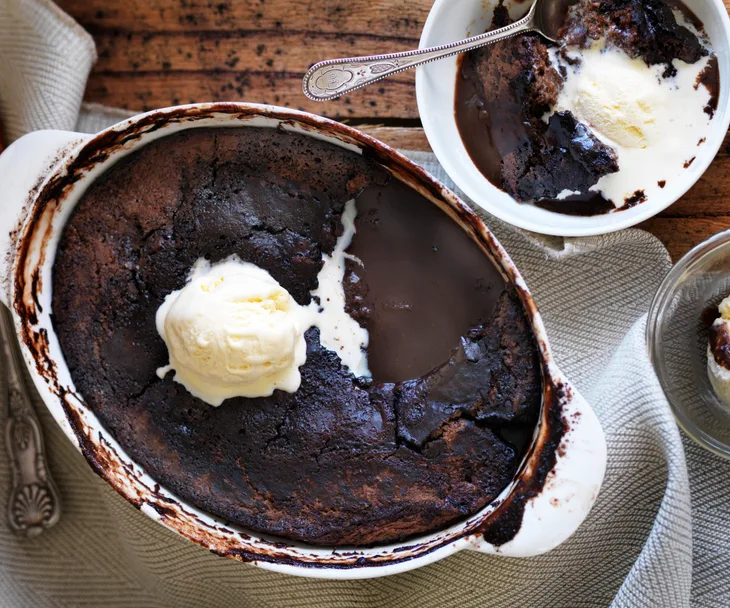 Classic chocolate self-saucing pudding