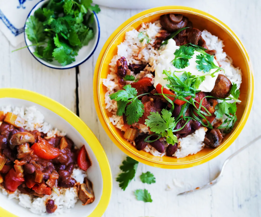 spicy red beans and rice
