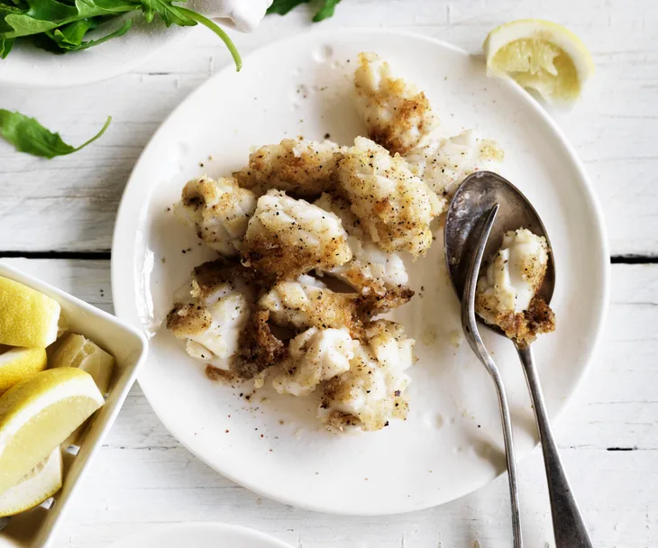 salt and lemon-pepper squid