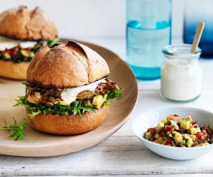 cajun chicken burgers