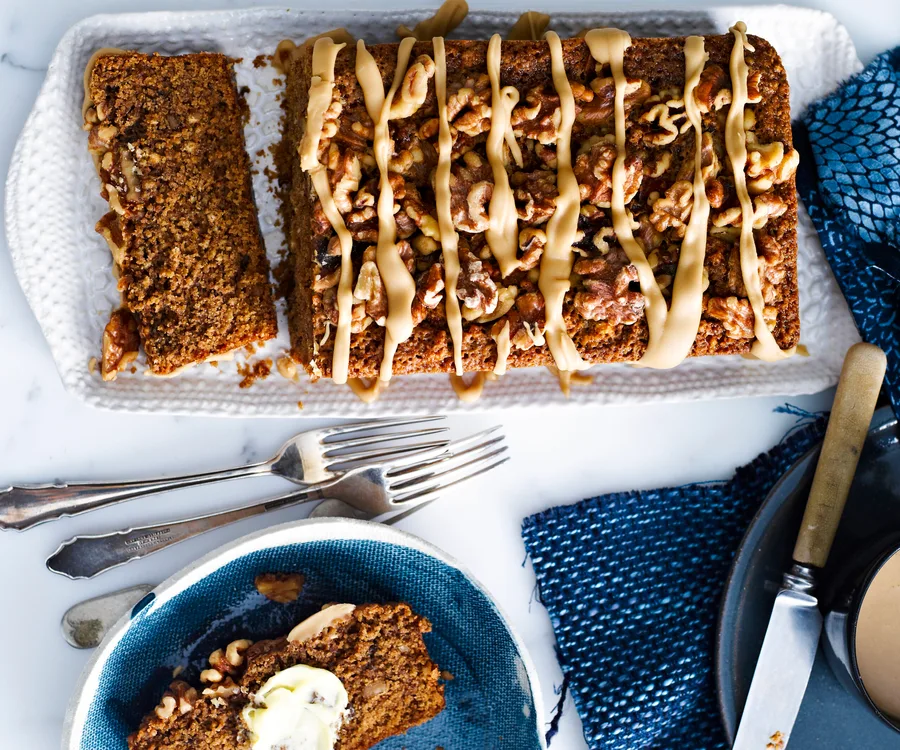 Coffee walnut loaf dessert recipe