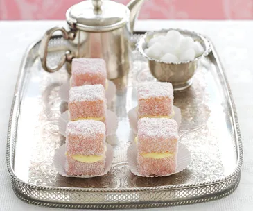 White chocolate raspberry lamingtons