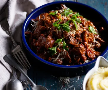 beef & porcini mushroom stew          with parmesan mash