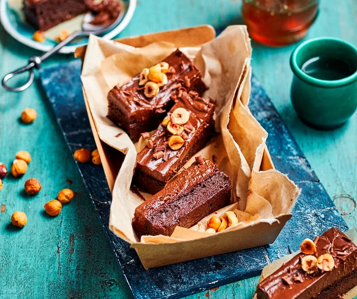 Fudgy sweet potato brownies 