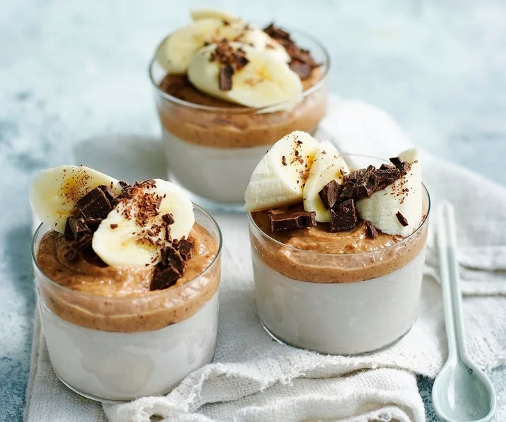 Better-for-you banoffee mousse pots