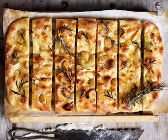 Garlic and rosemary focaccia