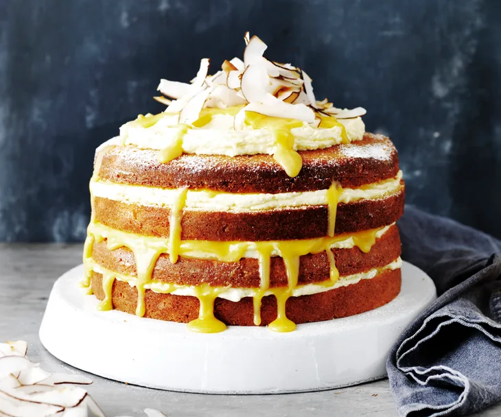 Coconut & lemon curd cake