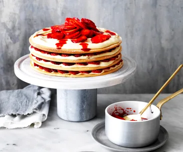 Strawberries & cream shortcake