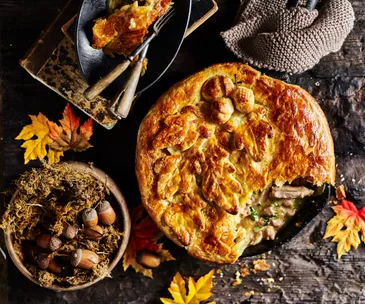 Chicken and lemon-thyme one-pan pie