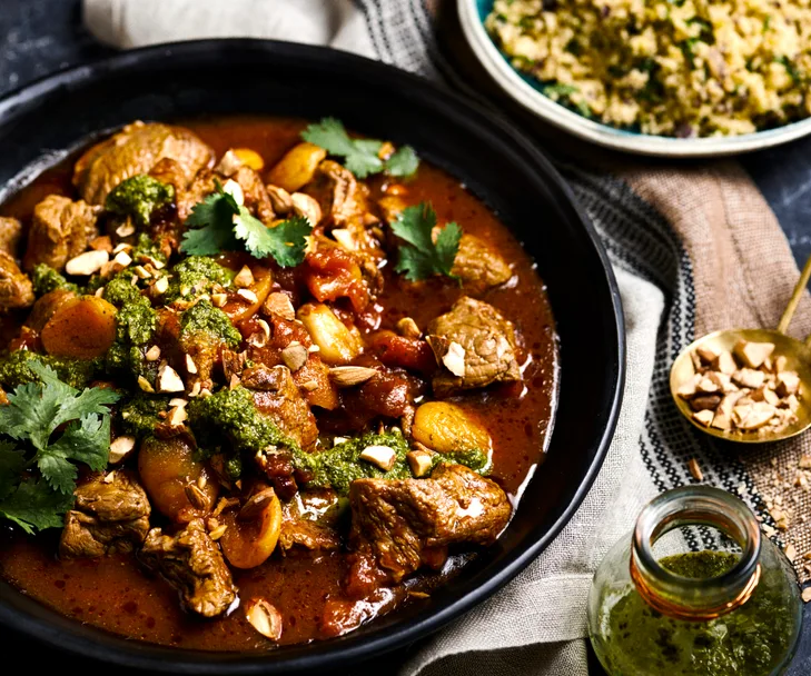 Lamb & apricot tagine with chermoula