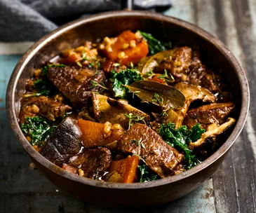 Hearty beef and barley casserole