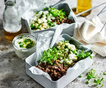 Middle-eastern beef with herb couscous