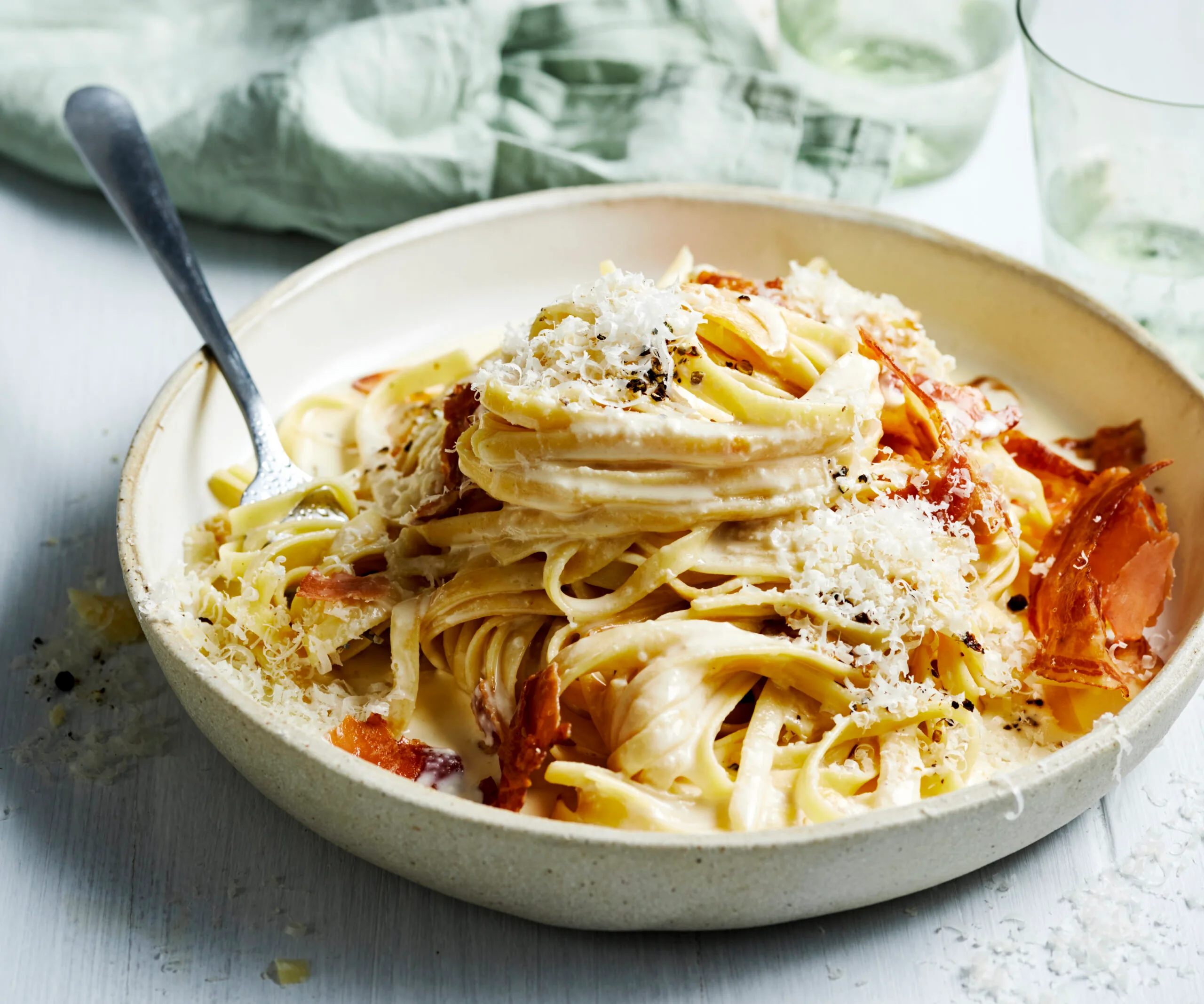Fettuccine carbonara