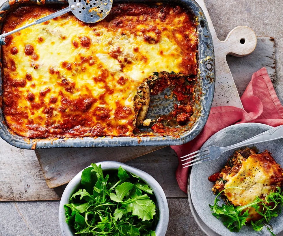 eggplant bolognese bake