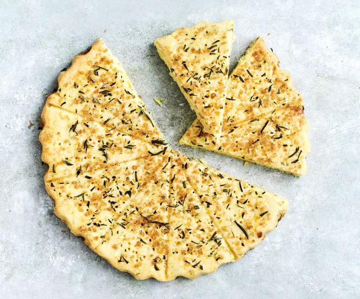 Lime and basil shortbread
