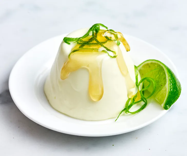 Zesty lime panna cotta