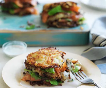 smoked salmon rosti stacks