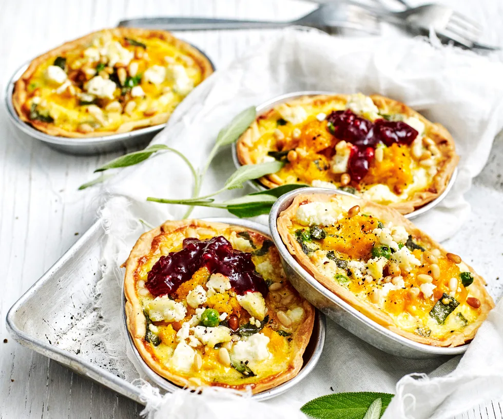 Roasted garlicky pumpkin and sage pies