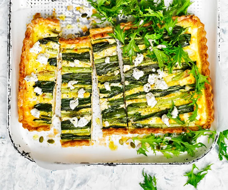 Easy cheesy leek quiche
