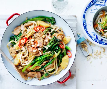 Pineapple pork stir fry