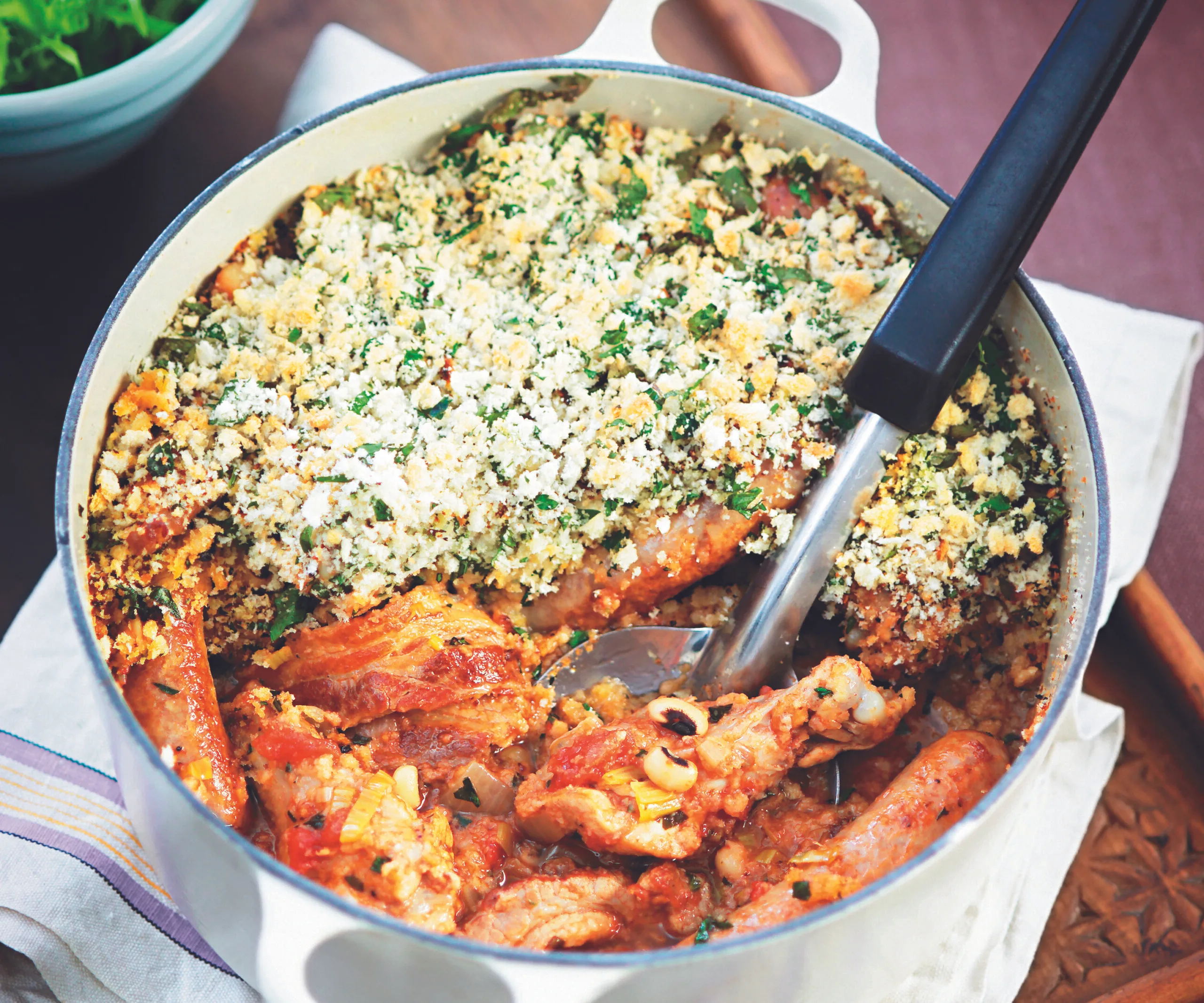 PORK, CHICKEN AND BLACK-EYED BEAN CASSOULET