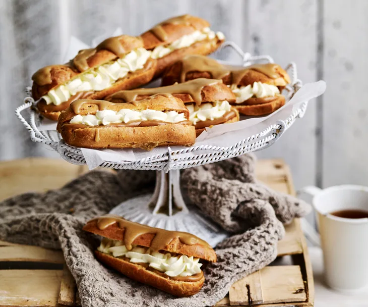 caramel &eacute;clairs