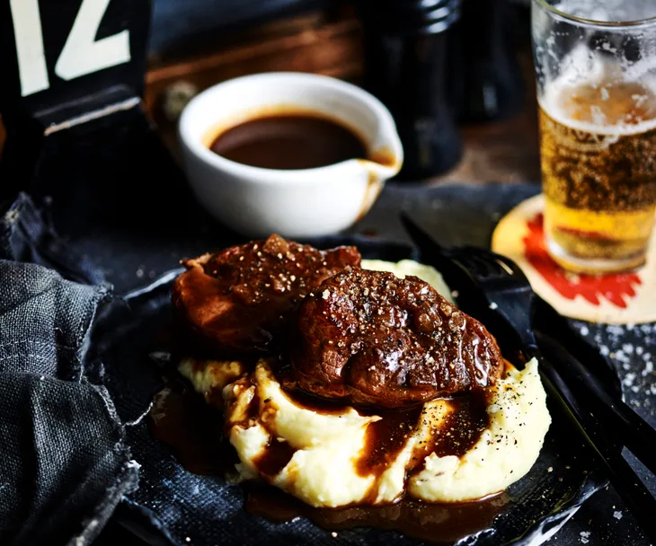 Star anise, soy and beer-braised beef shin