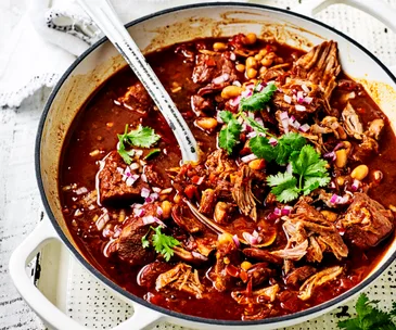 Spanish pork and chorizo soup