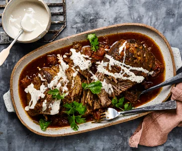 Moroccan pulled beef